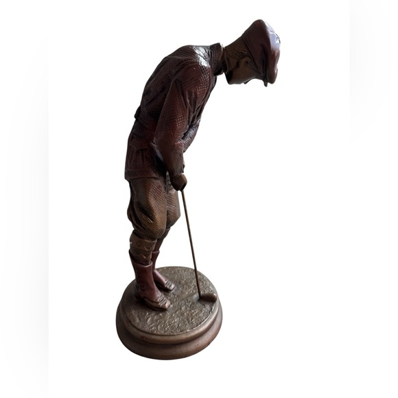 Austin Sculpture “Hampton Green” Golfer Statue Bronze Color Golfing 1992 - Picture 2 of 11